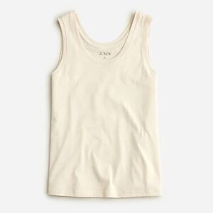 NWT J.Crew Cream Premium Jersey Tank Top Sz S